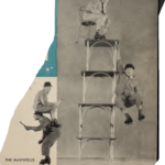 comedy acrobatic duo perform on stacked tables